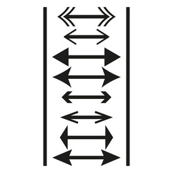 horizontal arrows within boundaries set vector image