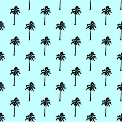 Palm tree pattern seamless texture simple vector