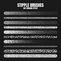stipple scatter brush ink drawing and texturing vector image