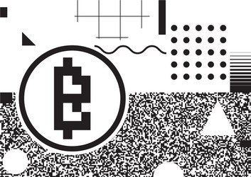typography horizontal banner for blockchain vector image