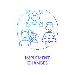 2d implement changes gradient line icon concept vector image