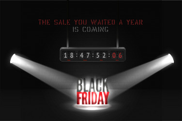 black friday countdown banner template vector