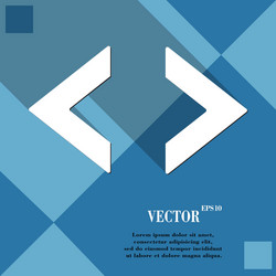 code icon symbol flat modern web design with long vector image