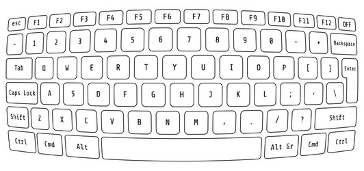 computer keyboard modern conceptual design vector image
