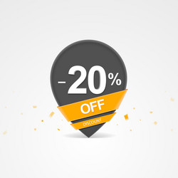 discount percent pointer icon vector