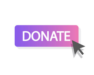 donate button icon clicking vector