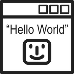 hello world program vector image