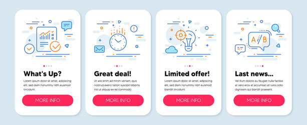 set science icons such as seo idea time vector image