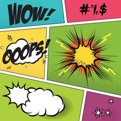 abstract pop art objects on a special background vector image