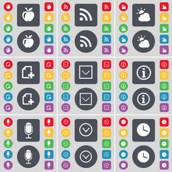 apple rss cloud file arrow down information vector image