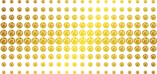 web browser golden halftone array vector image