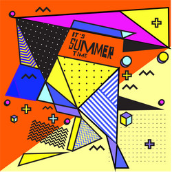 triangle geometric forms for summer events vector image