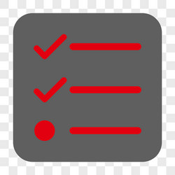 checklist rounded square button vector image