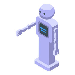 humanoid robot making gesture isometric view vector image