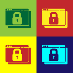 pop art secure your site with https ssl icon vector image