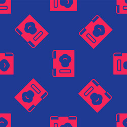 red cookbook icon isolated seamless pattern vector image