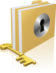 secure file folder vector image