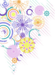 abstract background with multicolor circles vector image