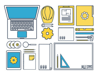 engineering and architecture vector image