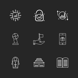 ic lock unlock graph up down book smart vector image