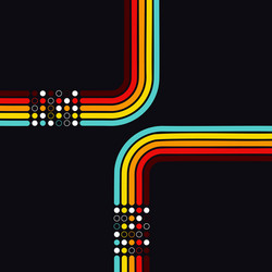 Retro Geometric Dots Background vector image