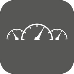 tachometer speedometer and indicator icon vector