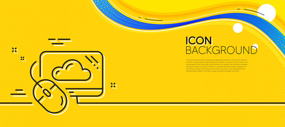 cloud computing line icon internet data storage vector image