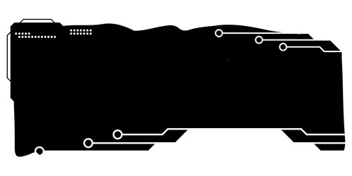 rectangular design clipart in tech style isolated vector image
