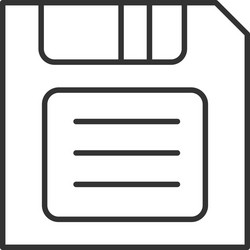 save button linear icon vector image