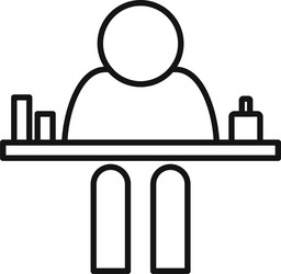 table space organization icon outline style vector