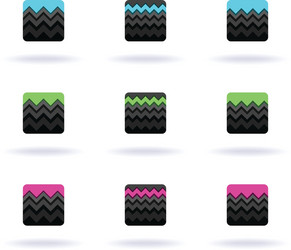 Zigzag Pattern Elements vector image