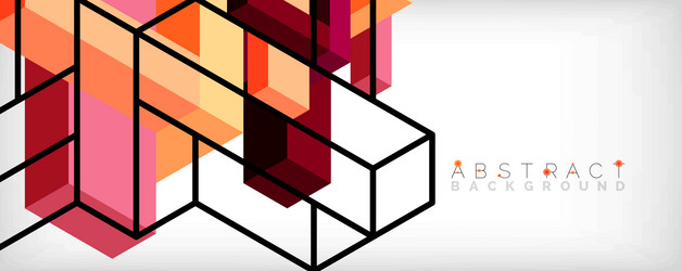 abstract background 3d cubes cubic elements vector image