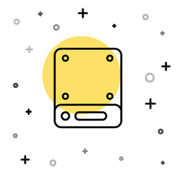 black line server data web hosting icon isolated vector image