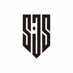 Modern shield letter s logo design Royalty Free Vector Image