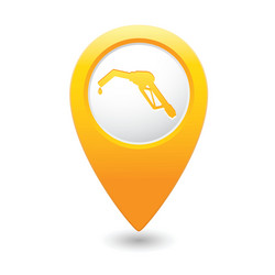 refuelling icon yellow map pointer vector image