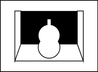 shelf with decorative objects vector image
