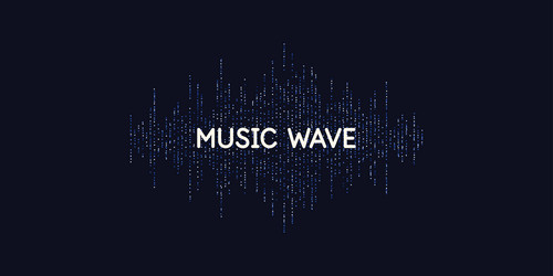 music wave in the form vector