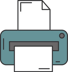 Printer hardware isolated icon vector