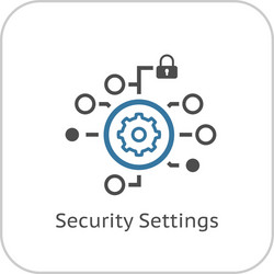 Security settings icon flat design vector