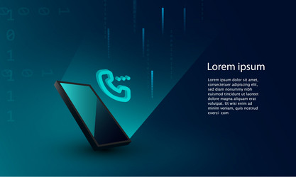 application of smartphone with business graph vector image