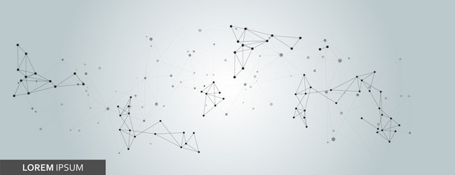 banner design connecting dots and lines vector image