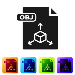 Black xls file document download button icon Vector Image