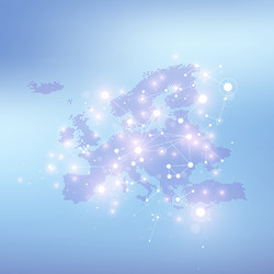 global network connection banner design template vector image