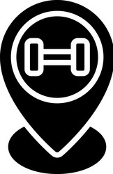 gym location icon map and navigation vector