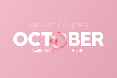 october breast cancer banner card placard Vector Image