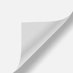 white sheet of paper with curled corner creating vector image