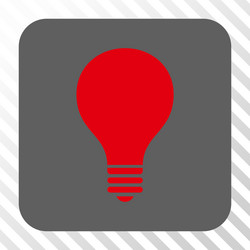 bulb rounded square button vector image