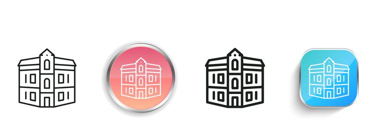duplex icon thin linear regular and button style vector image