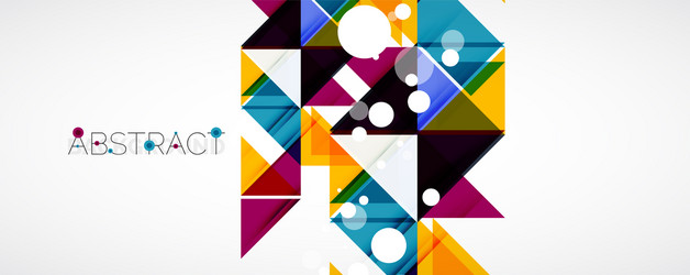 Geometric abstract background techno color vector