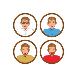 men logo icon avatar vector